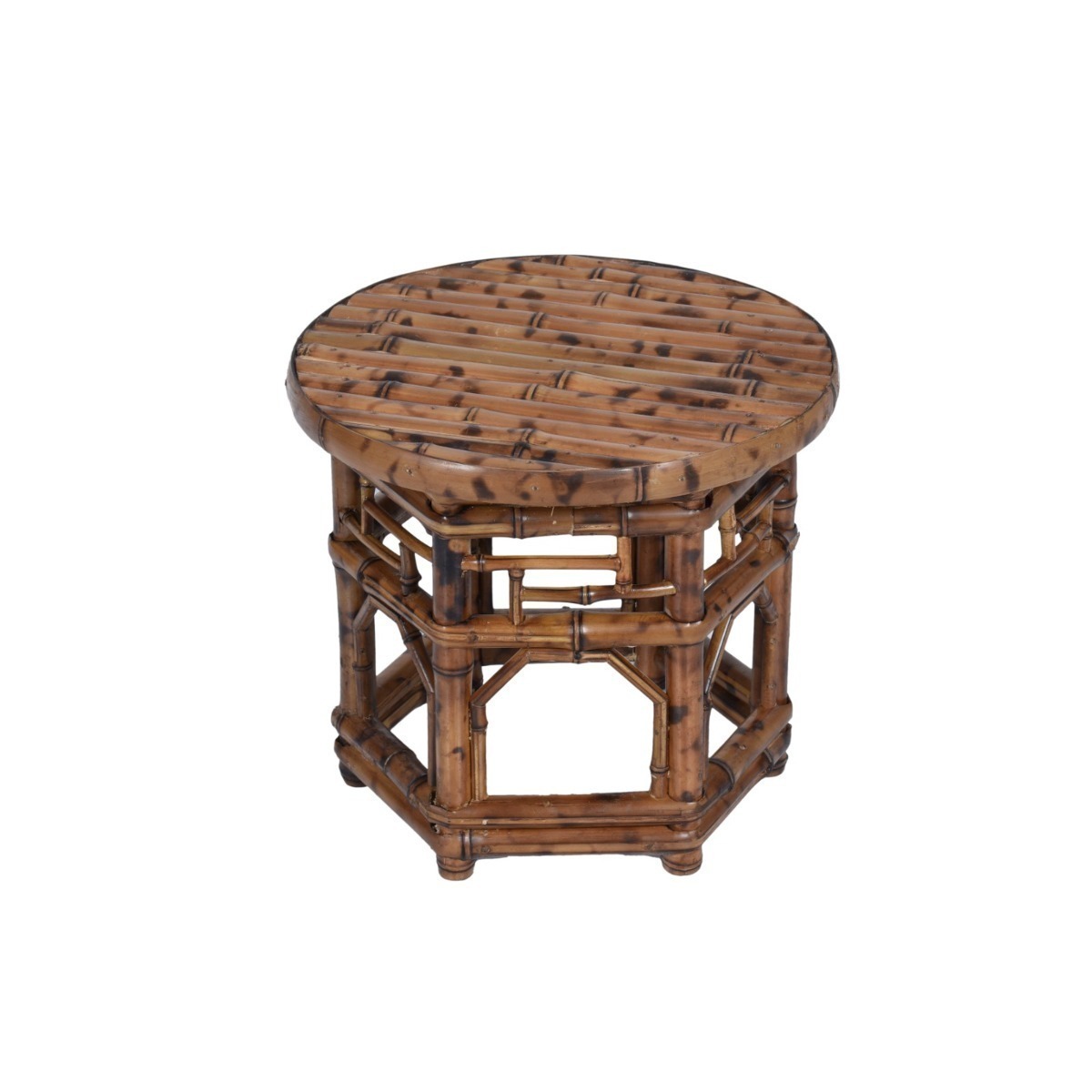 Banqueta Bambu Tampo Tigrada