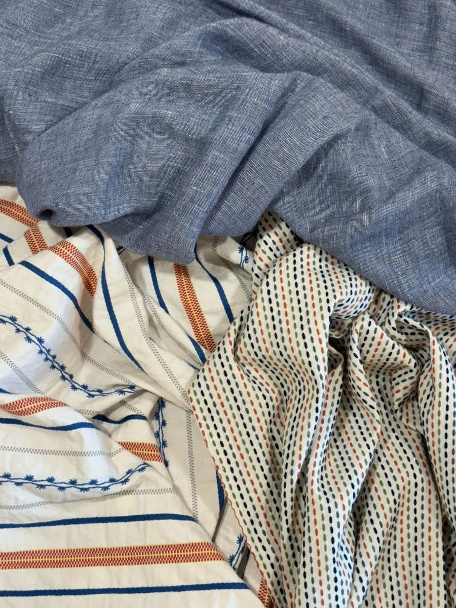 Tecido Lista Bordado