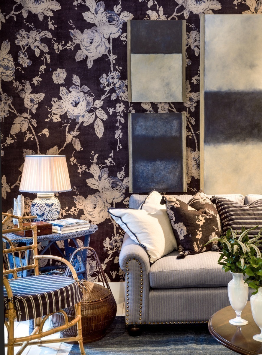 Cadeira Cana Capinha Denim 