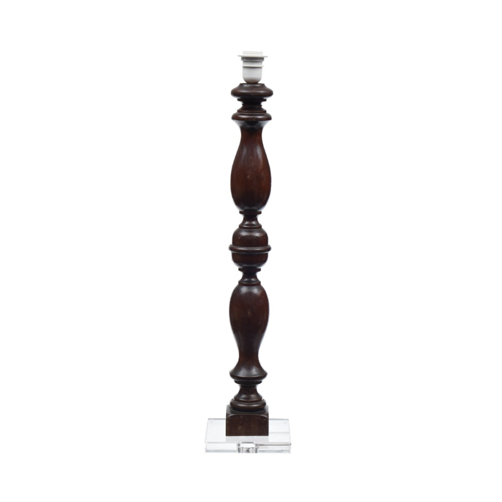 Abajur de Madeira Nobre Alto