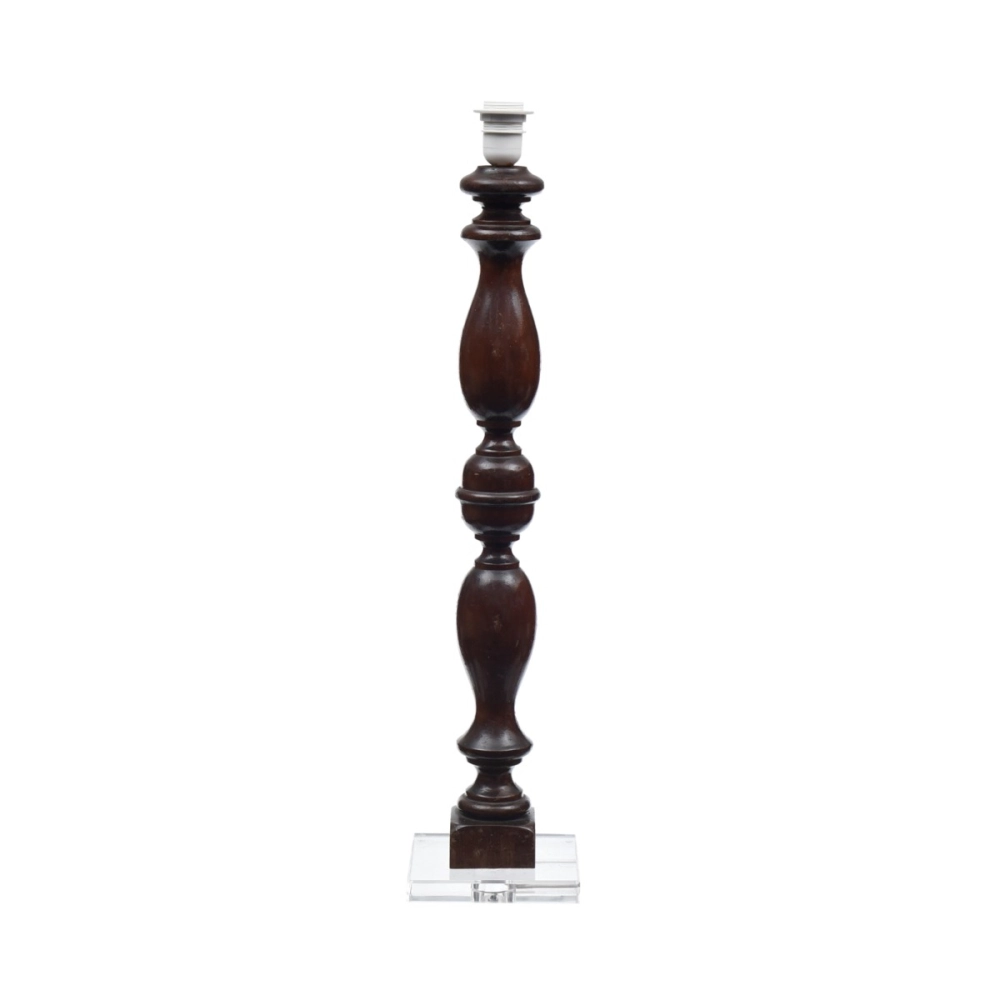 Abajur de Madeira Nobre Alto