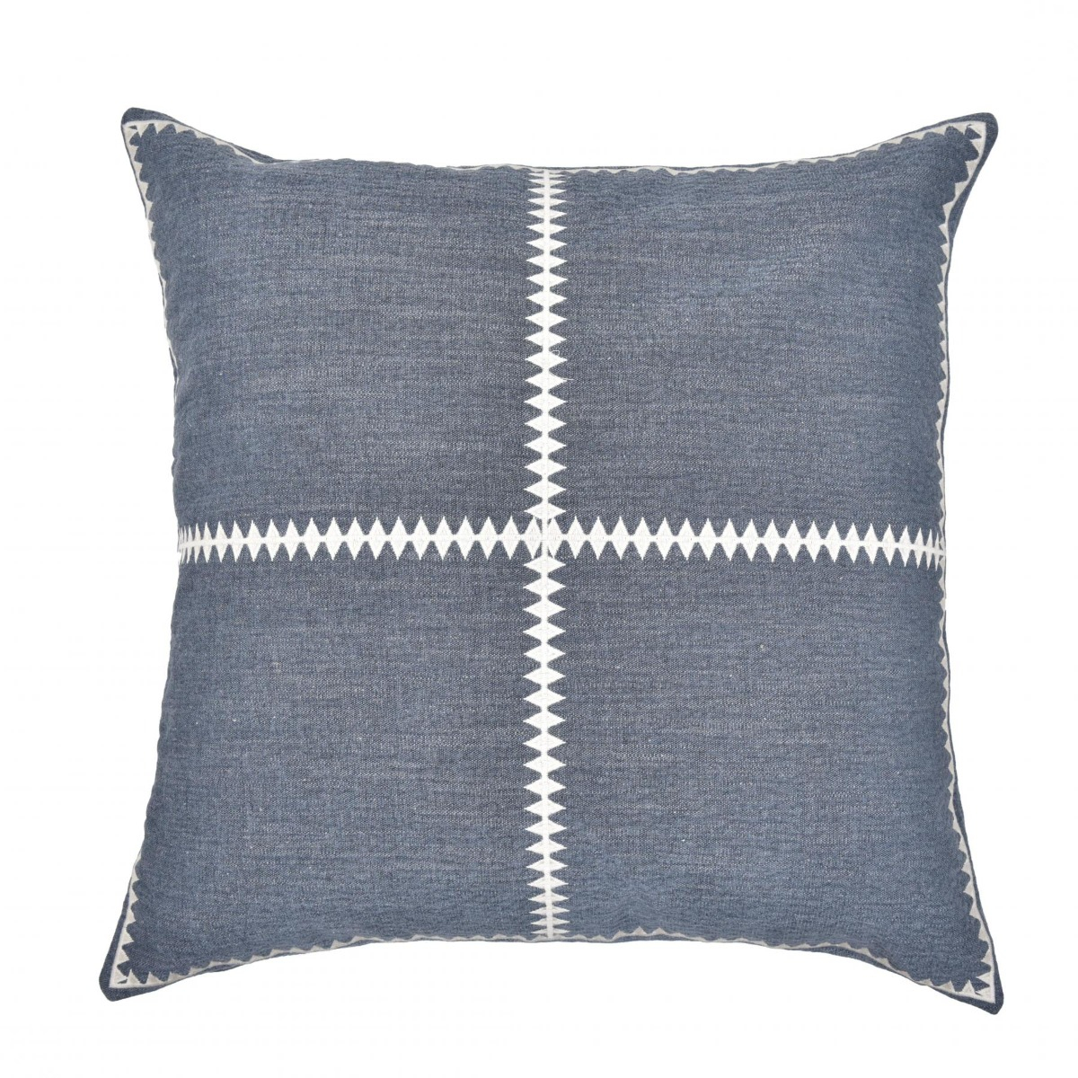 Almofada Bordada Tramado Devorê Blue - SKU 00892904