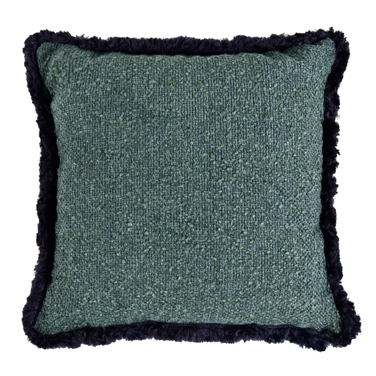 Almofada Boucle Esmeralda com Marabu e Cordão - SKU 00892572