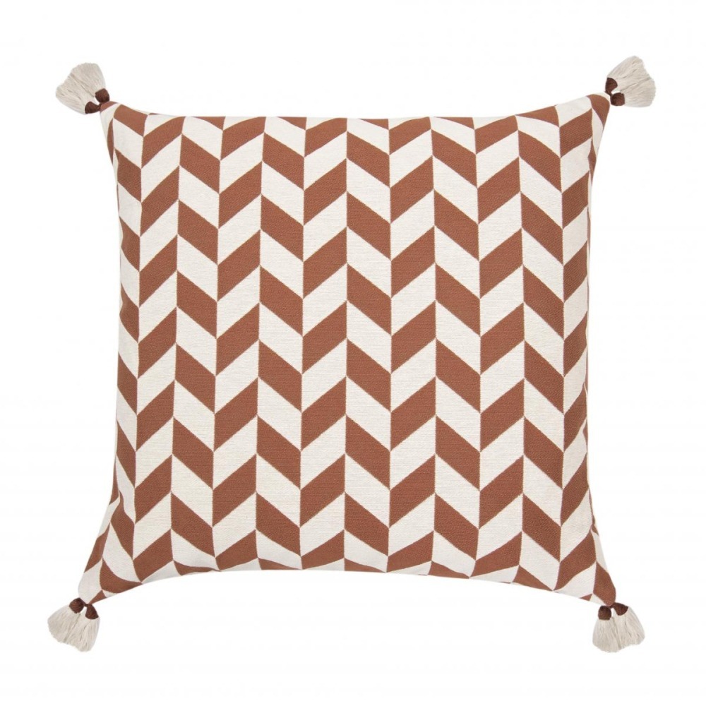 Almofada Chevron Rusty Cosmopolitan com Tassel