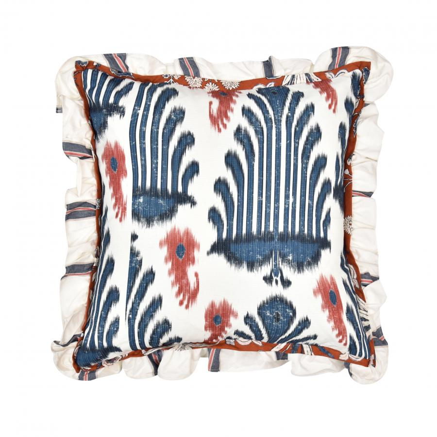 Almofada Ikat Miguel com Babado