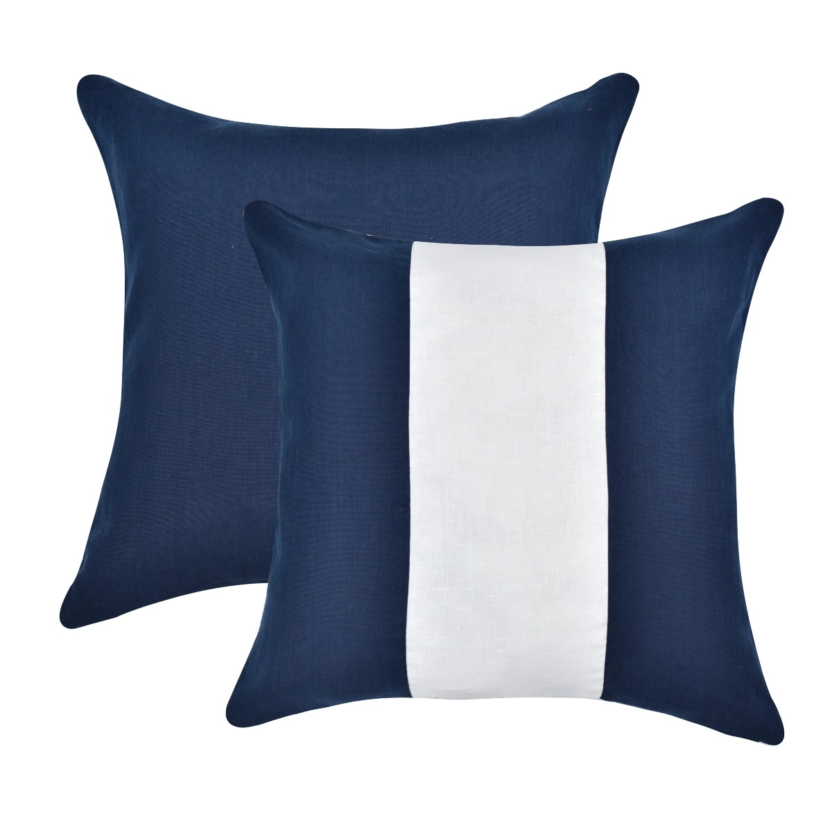 Almofada Linho Marinho Faixa Branca - SKU 00800839V4 Almofada Linho Marinho Faixa Branca - SKU 00800839V4