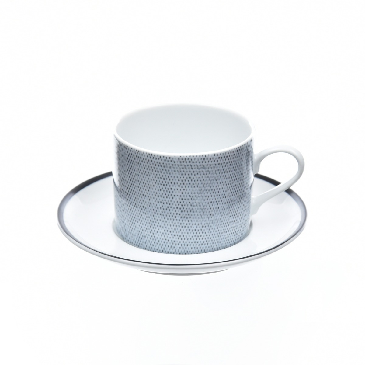 Xícara com Pires Lista Denim 