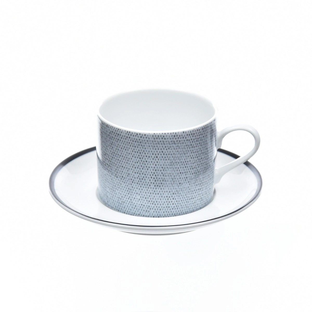 Xícara com Pires Lista Denim 