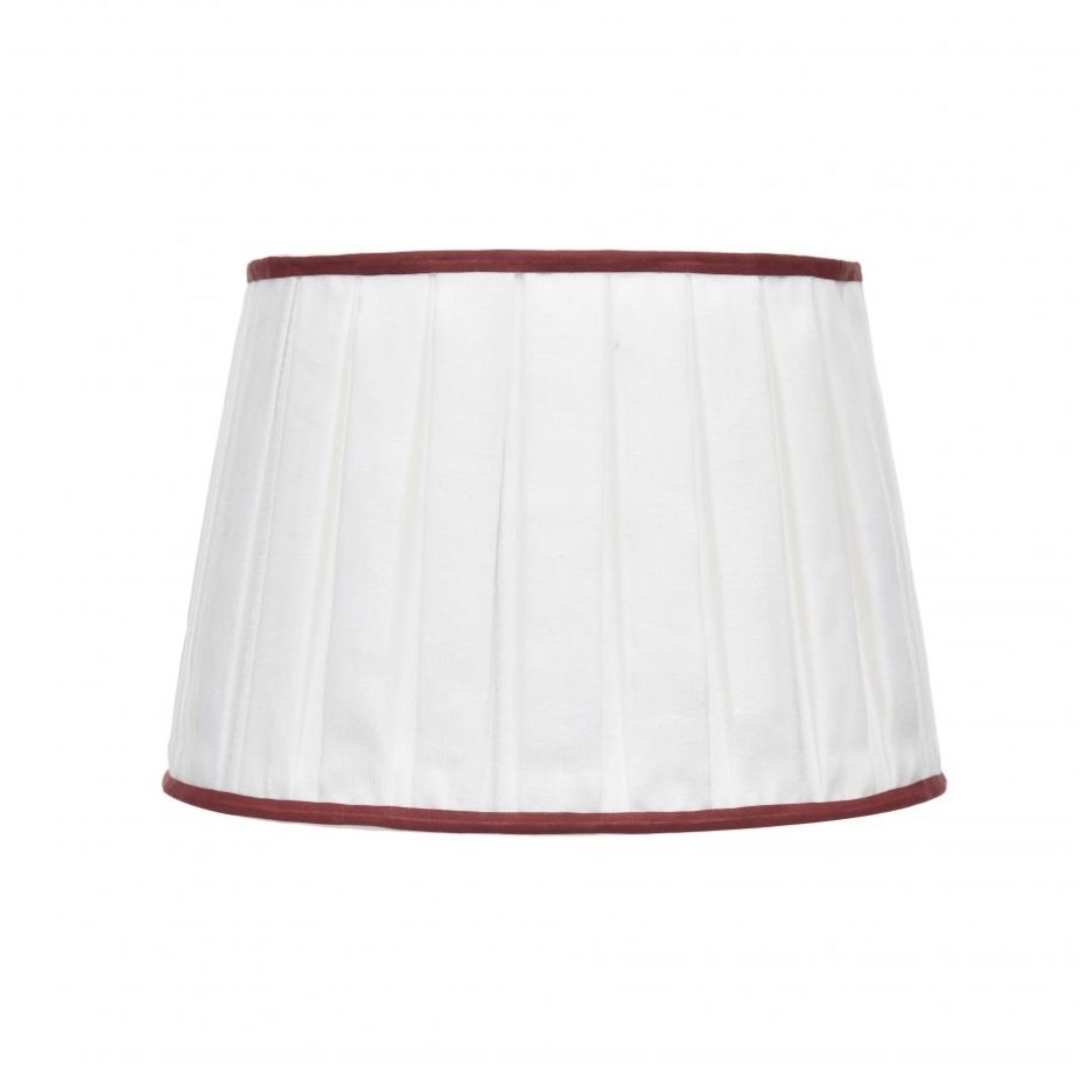 Cúpula Pregueada em Linho Off com Vivo Bordô - SKU 05300889V3
