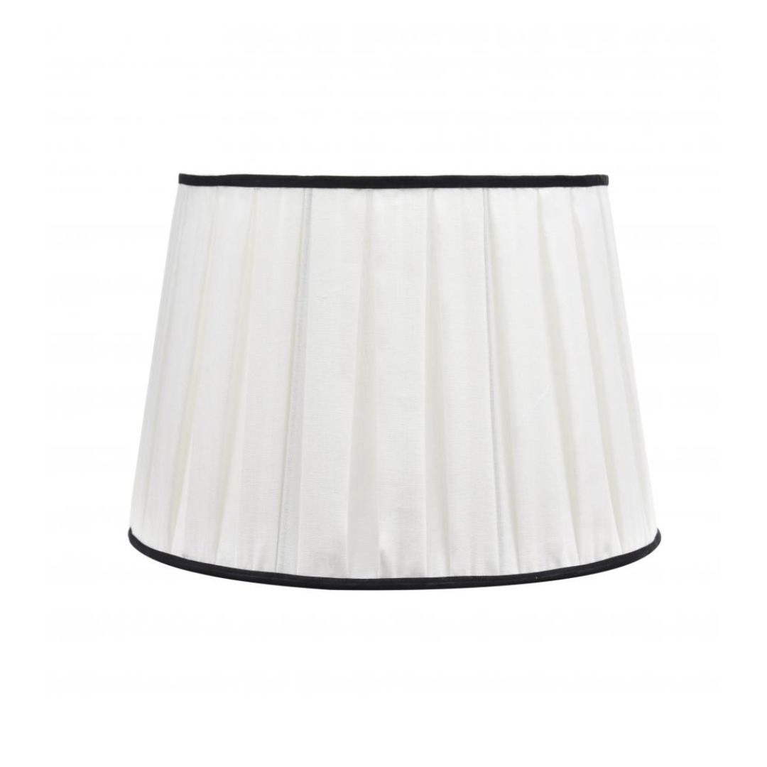 Cúpula Pregueada Linho Off com Vivo Preto - SKU 05300887V2