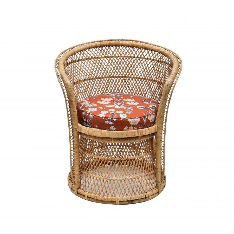 Cadeira Barril Rattan Flor Matilde