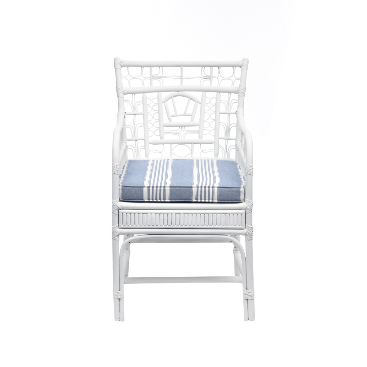 Cadeira Cana Reta Lista Nepal Denim  - SKU 03100130