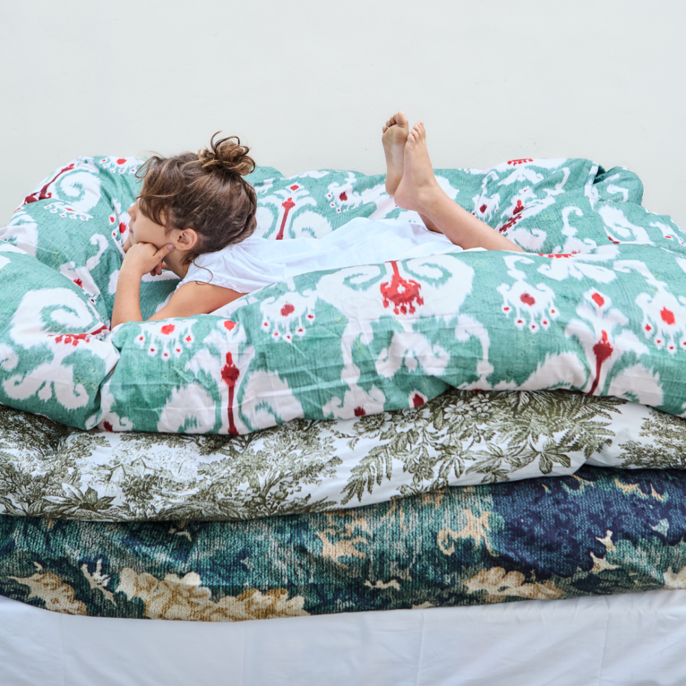 Capa de Duvet Ikat Agapanto Queen