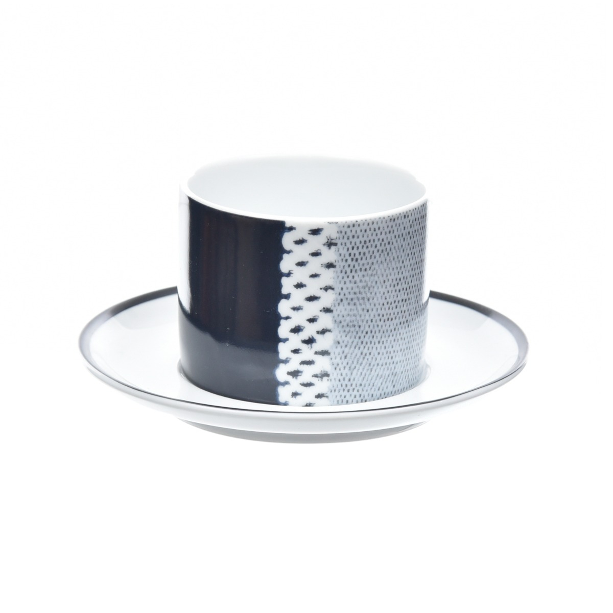 Conj. 6 peças | Xícaras com Pires Lista Denim  - SKU 39500019