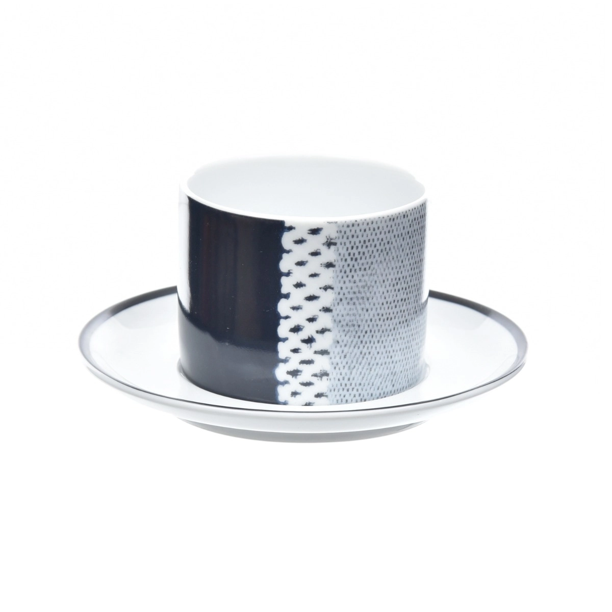 Conj. 6 peças | Xícaras com Pires Lista Denim  - SKU 39500019