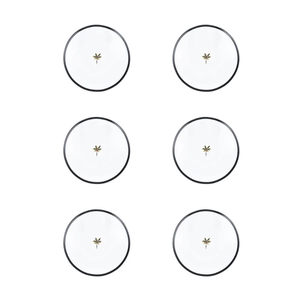 Conj. 6 peças | Prato de Sobremesa Palmeira