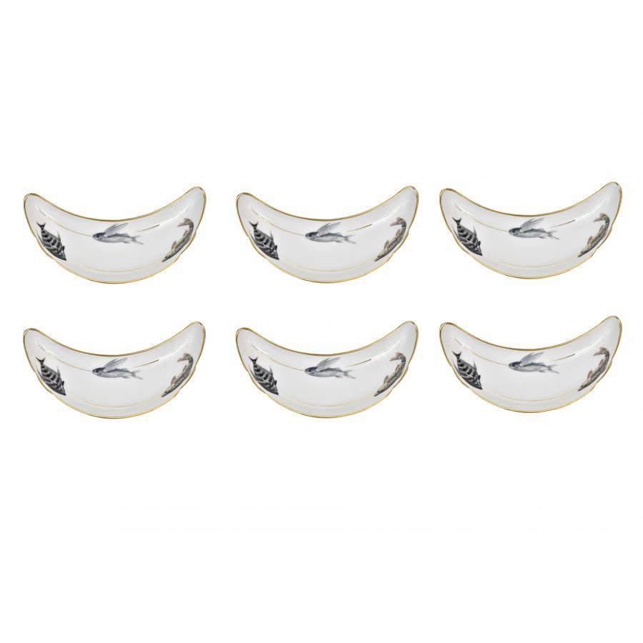 Conjunto de Covilhete Peixes Porcelana