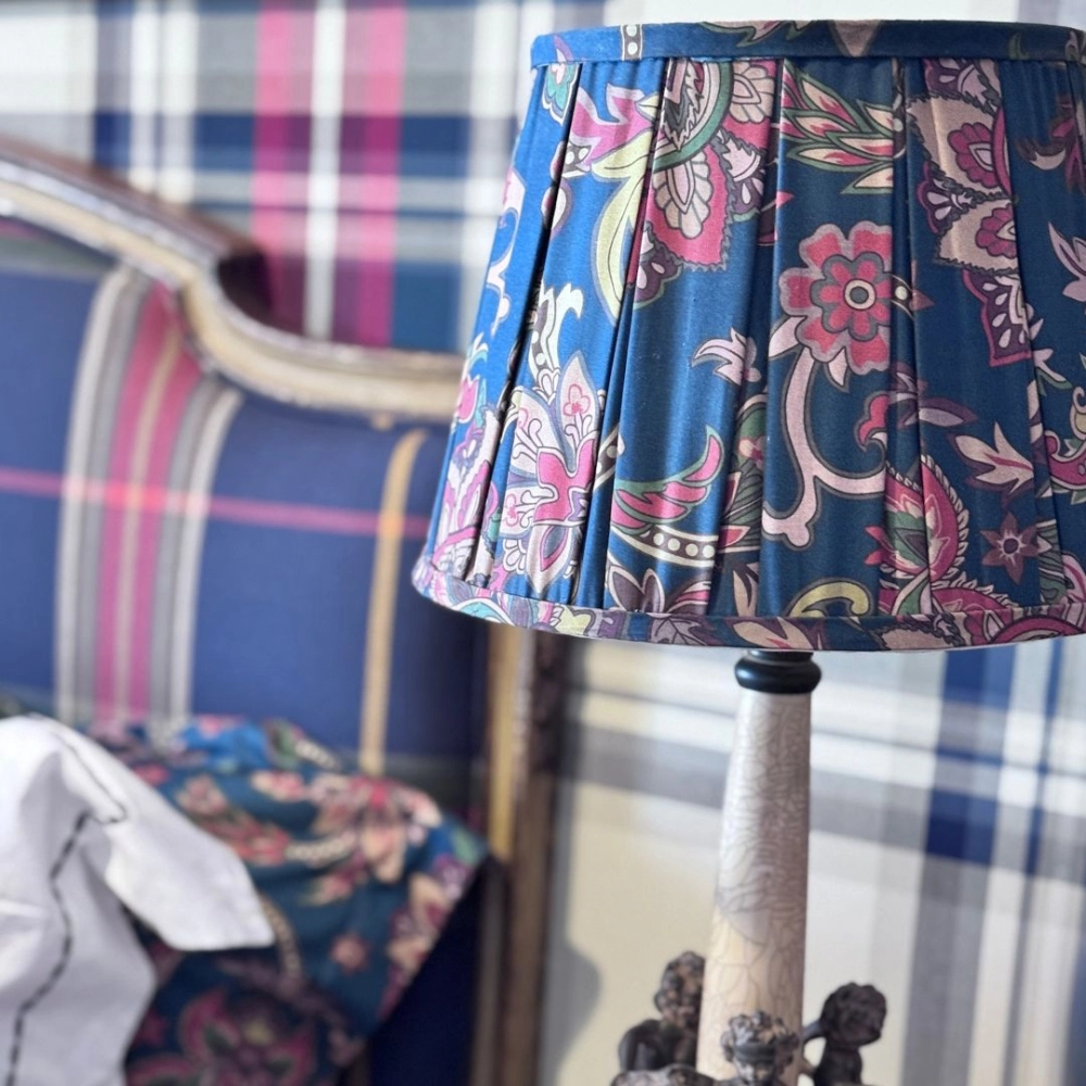 Cúpula Franzida Paisley Blue-M