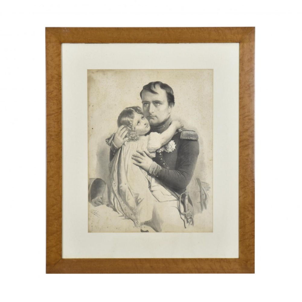 Gravura Napoleão com Filho