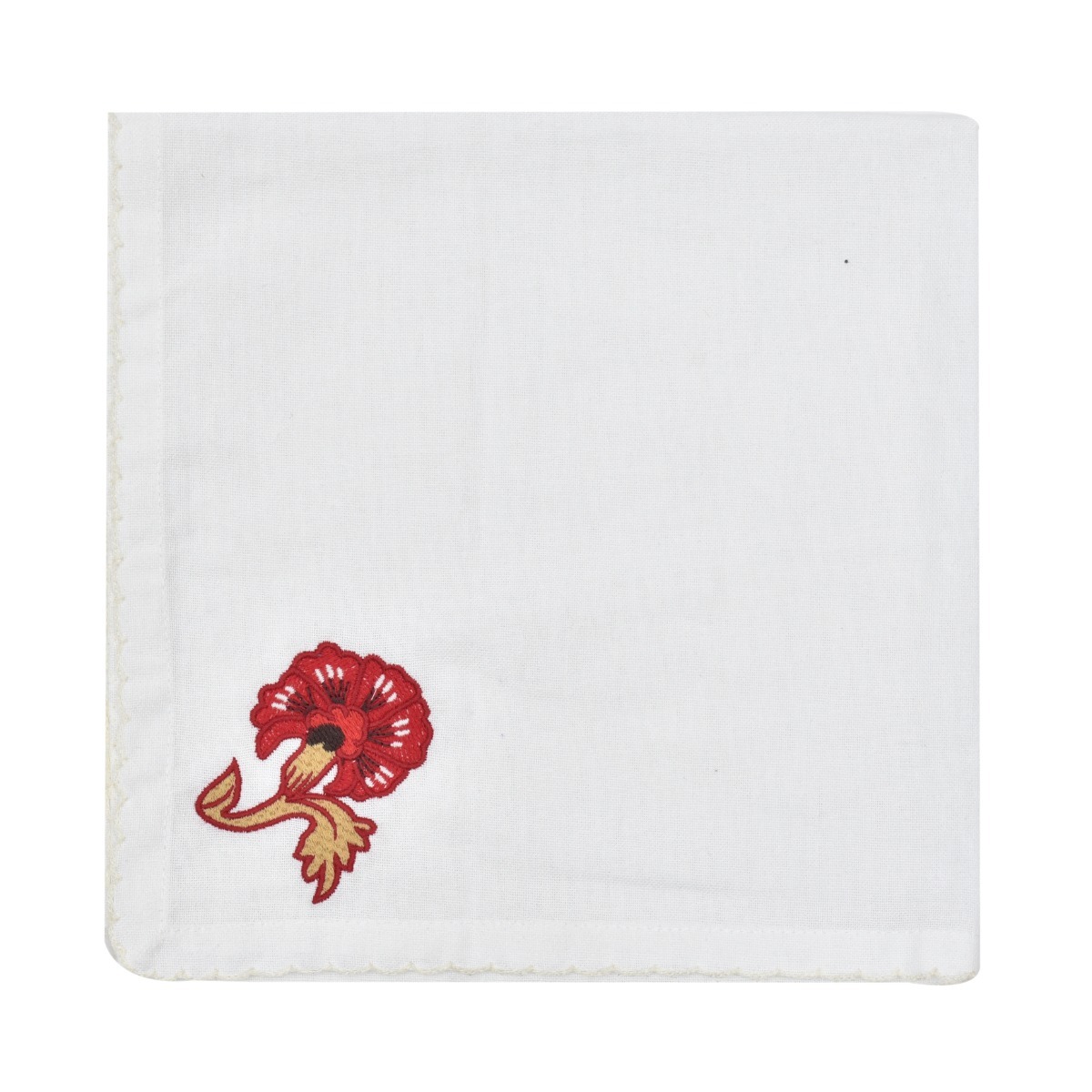 Guardanapo Off com Bordado Flor - SKU 23800099