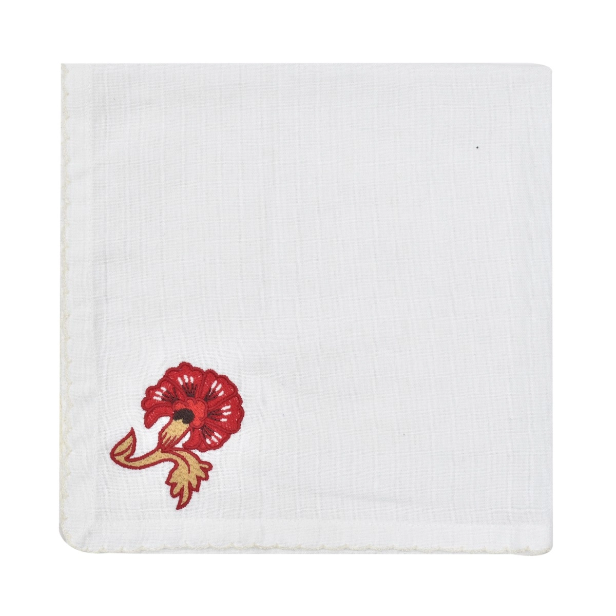 Guardanapo Off com Bordado Flor - SKU 23800099