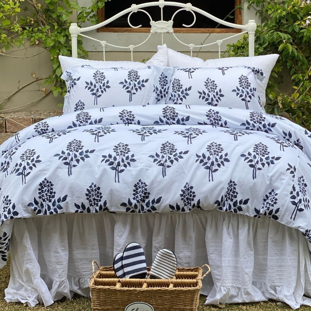 Kit Capa de Duvet Bouquet Marinho