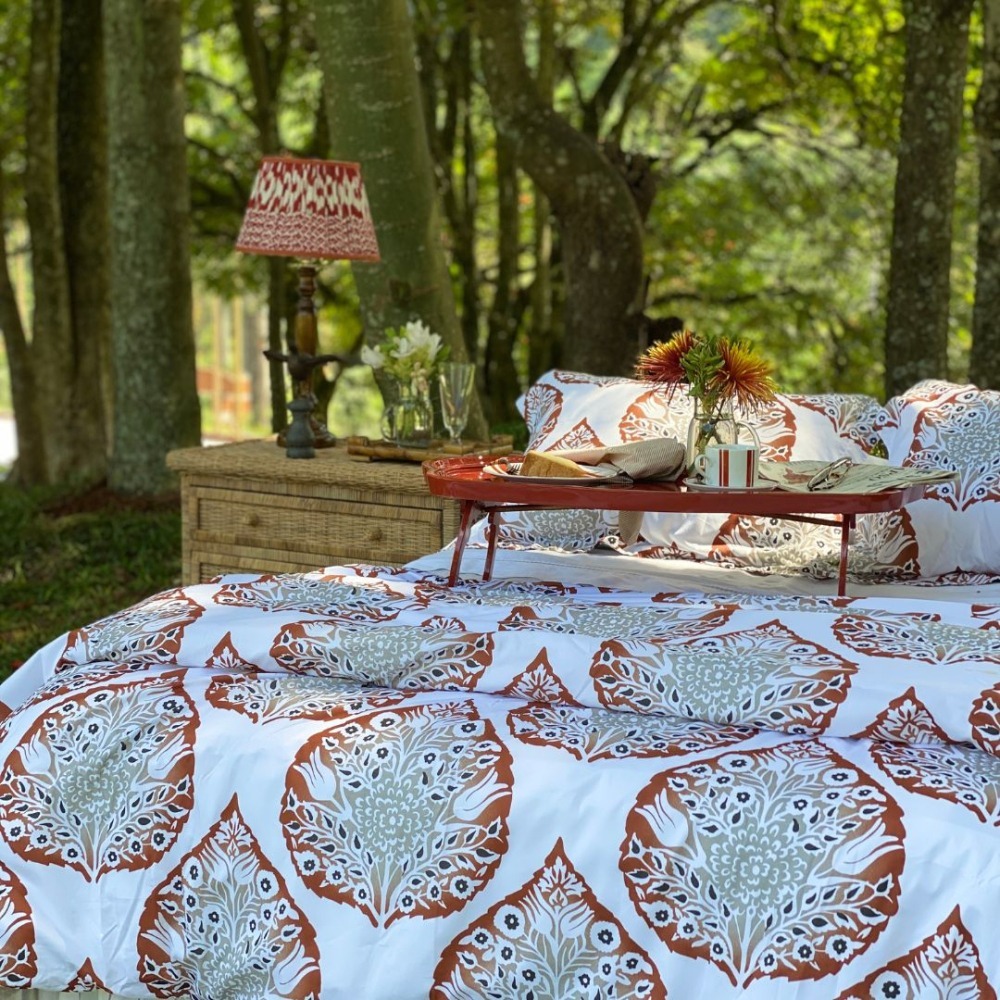 Kit Capa De Duvet Lotus Rusty | Solteiro