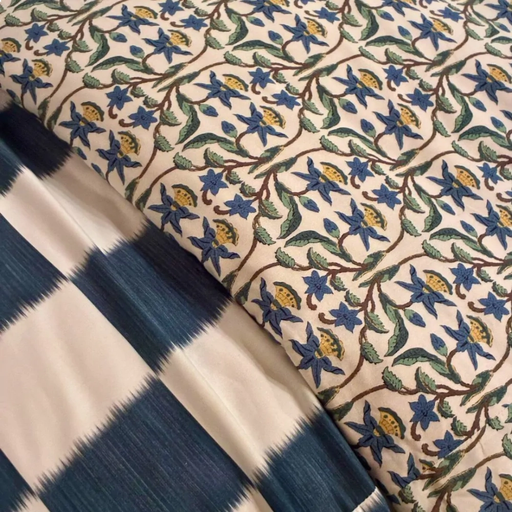 Kit Capa de Duvet Xadrez Denim Kit Capa de Duvet Xadrez Denim