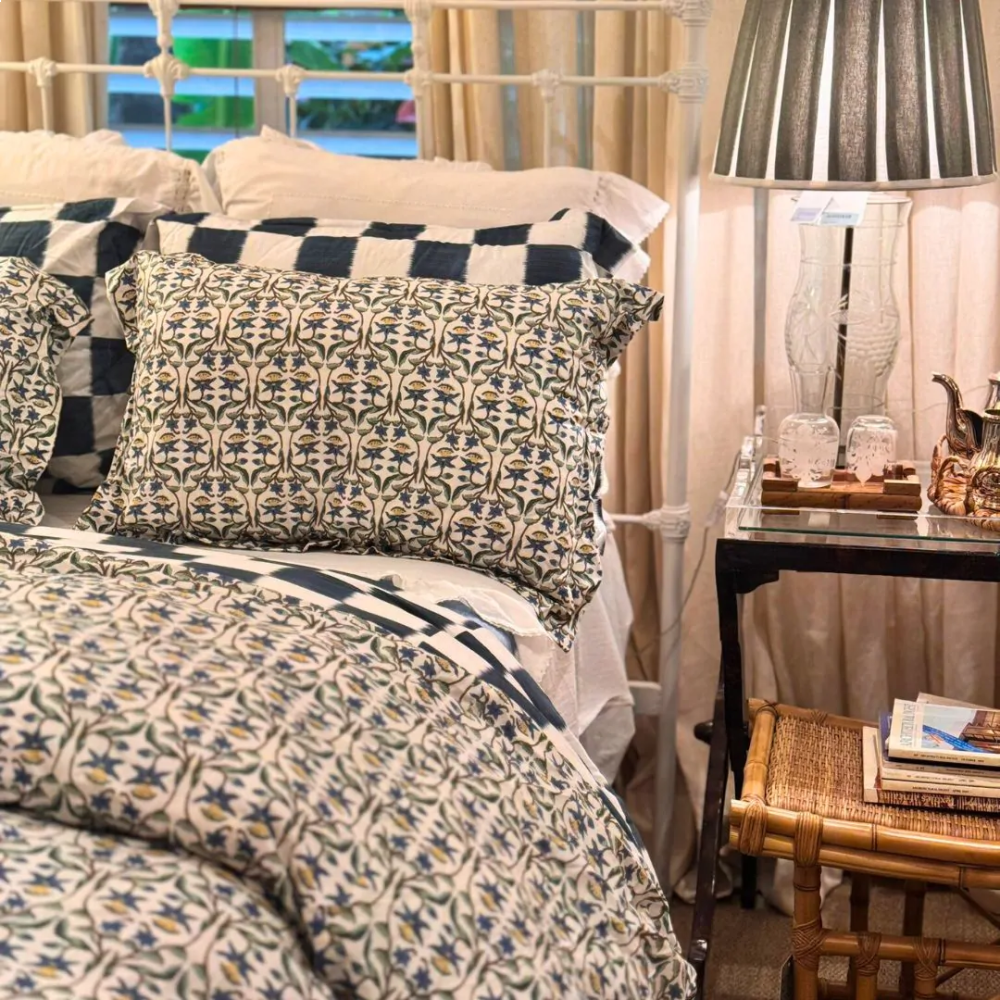 Kit Capa de Duvet Xadrez Denim