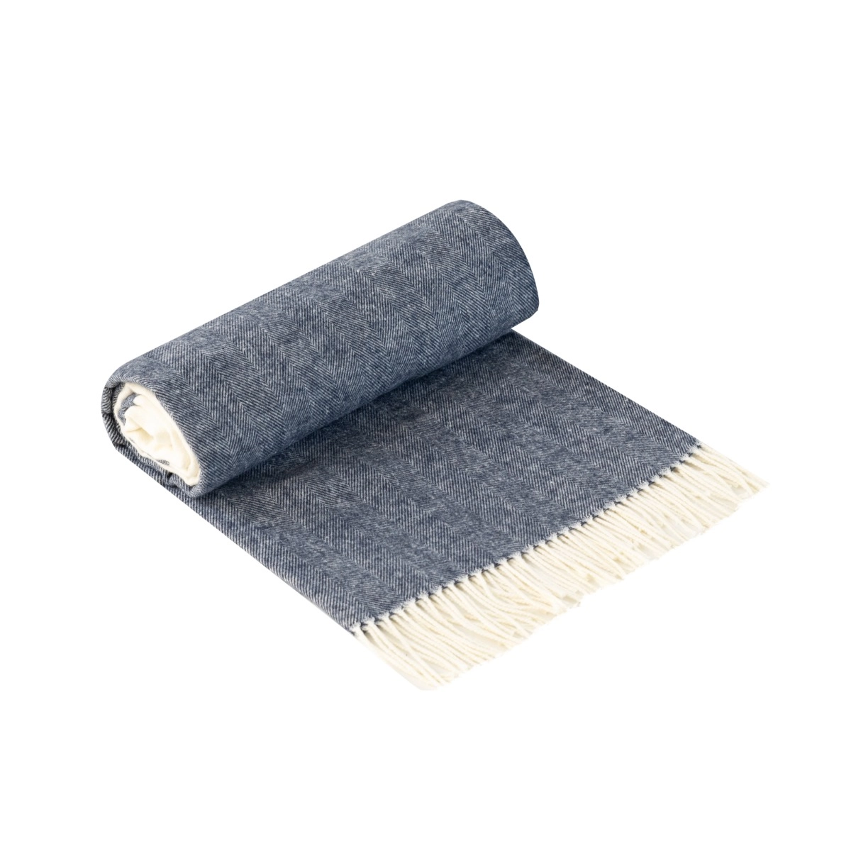 Manta Creme com Azul - SKU 08600205