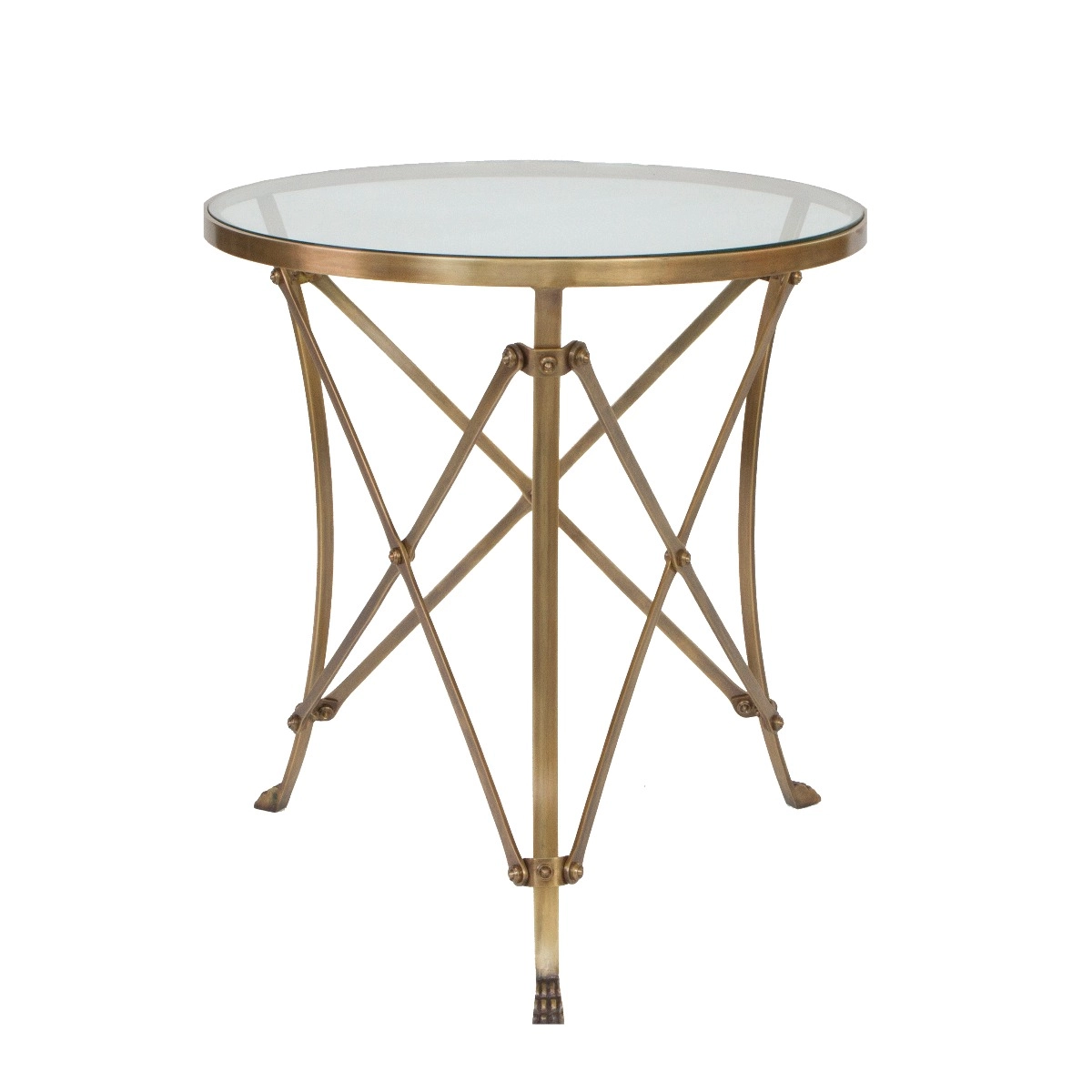 Mesa Alfredo Dourada Com Vidro - SKU 08800789