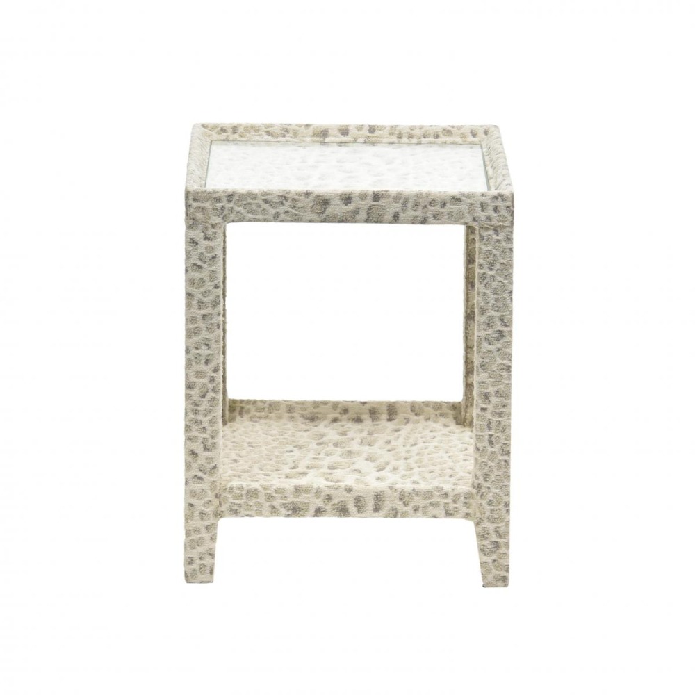 Mesinha Jacquard Onça com Vidro