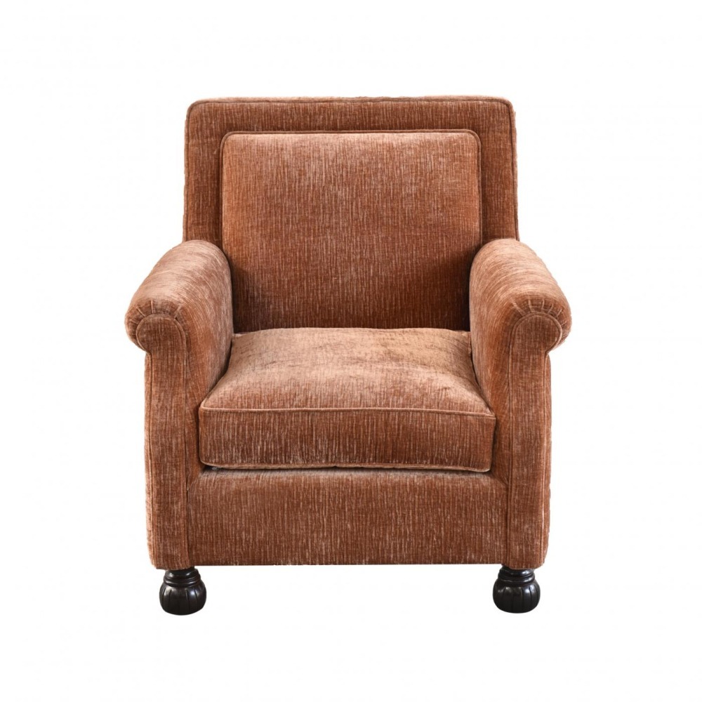 Poltrona Com Vivo Veludo Rusty