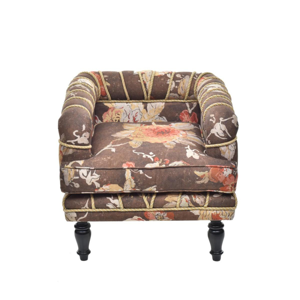 Poltrona Cris Flor Portland Tabaco