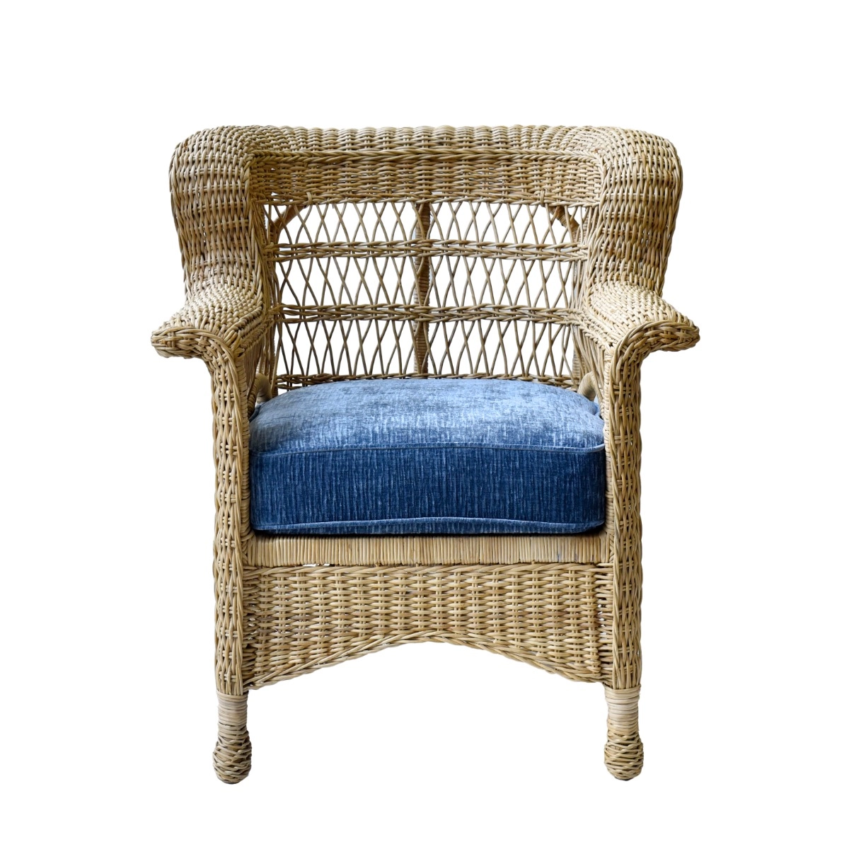 Poltrona Mini Delmario Veludo Blue - SKU 10700788