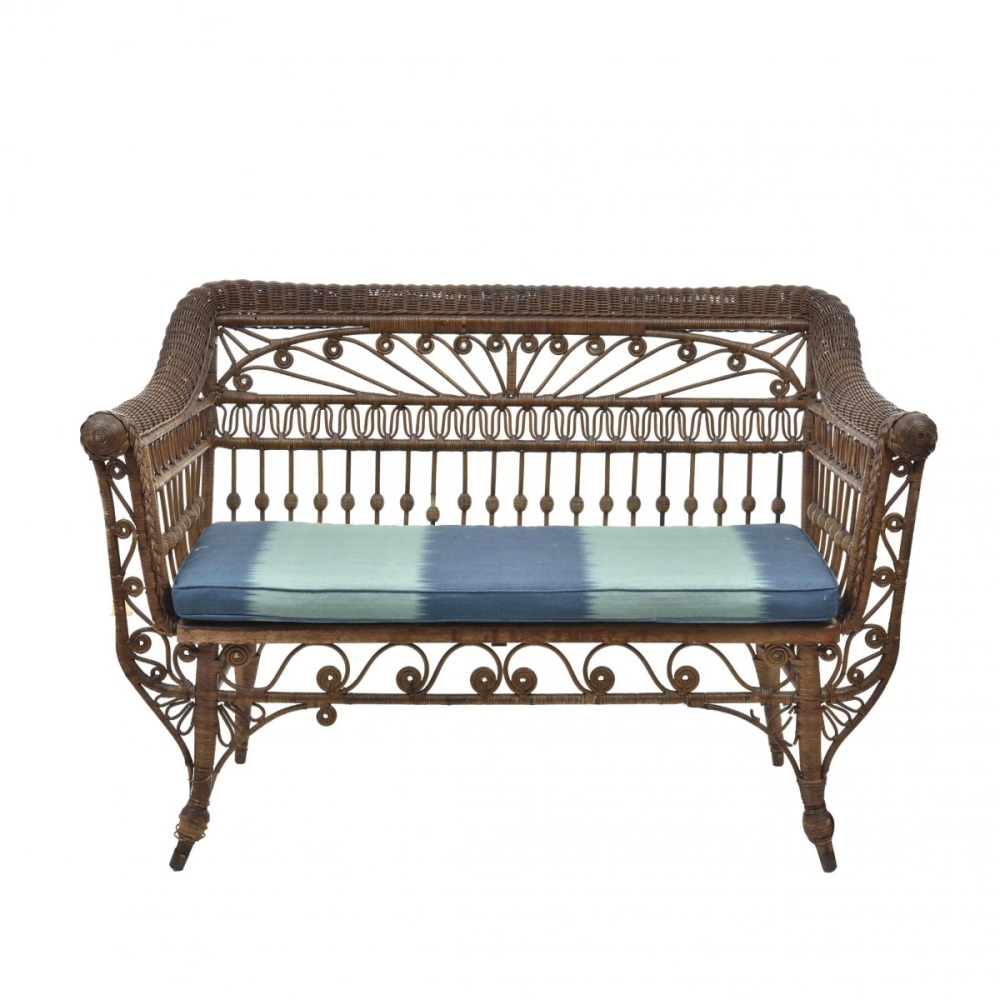 Sofá de Vime Vintage Lista Tie Dye