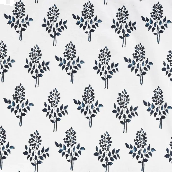Tecido Bouquet Marinho Fundo Off White Tecido Bouquet Marinho Fundo Off White