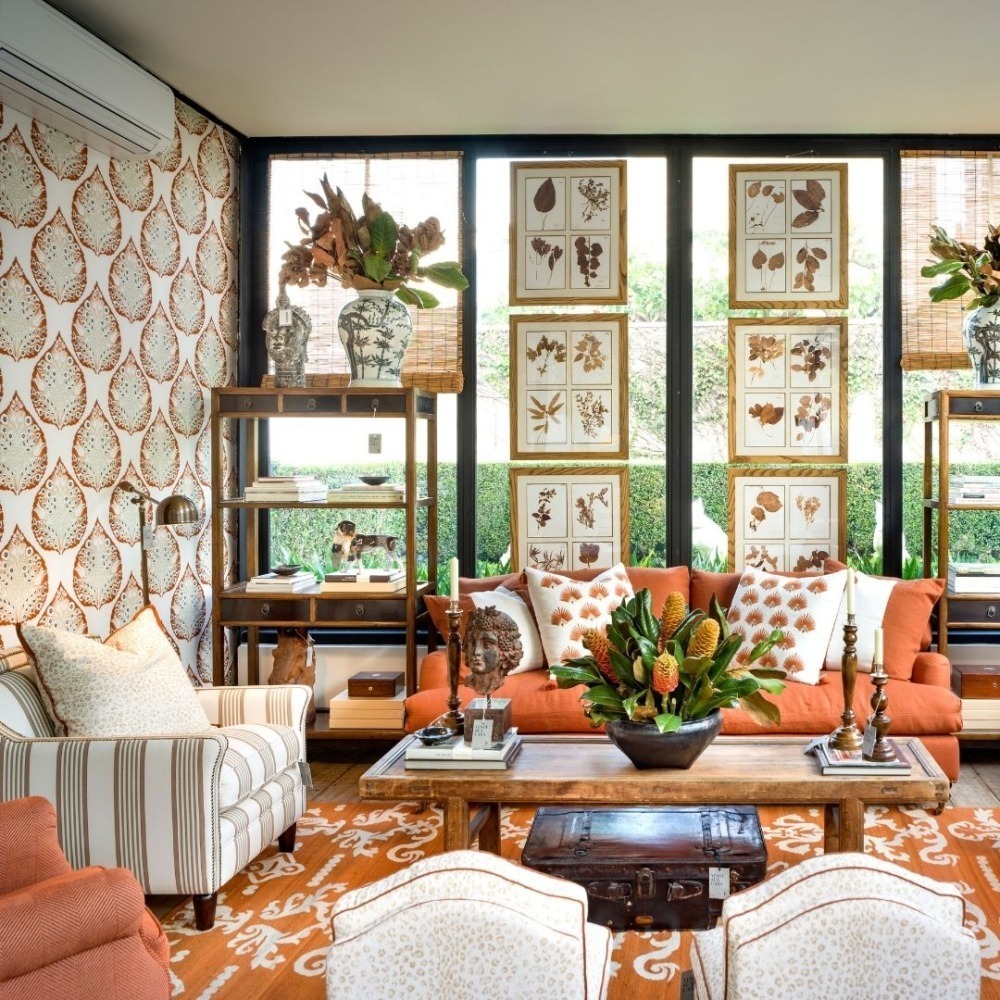 Tecido Estampa Lotus Rusty