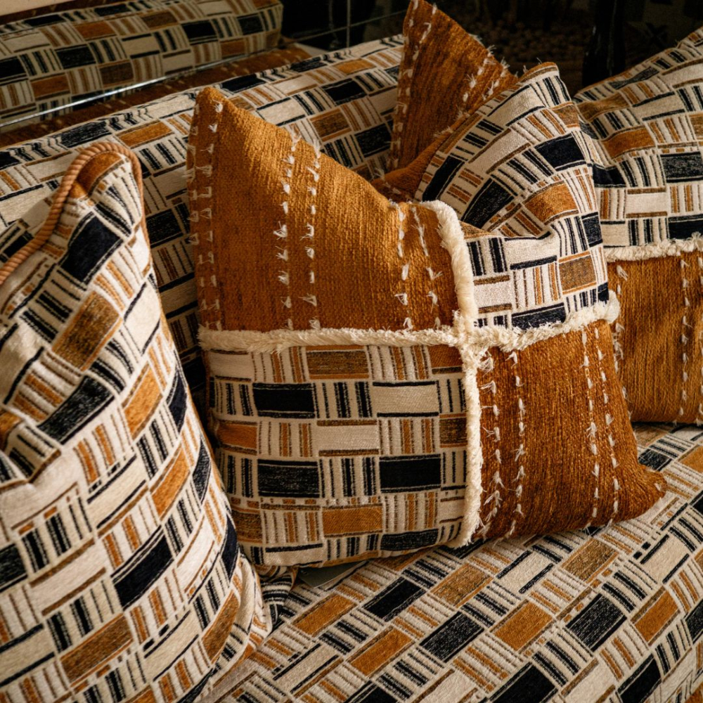 Tecido Jacquard Alinhavo Camel Tecido Jacquard Alinhavo Camel