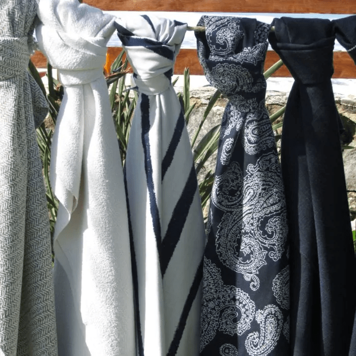 Tecido Jacquard Lista Navy by Sunbrella