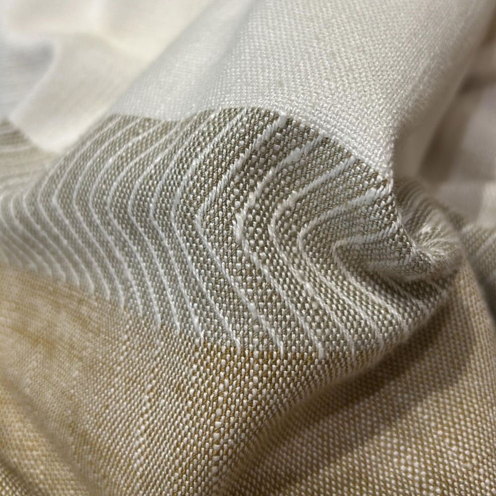 Tecido Lista Natural Com Off White