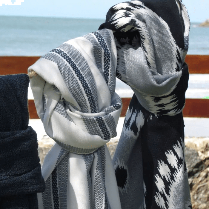 Tecido Lista Tripla Navy e Denim by Sunbrella