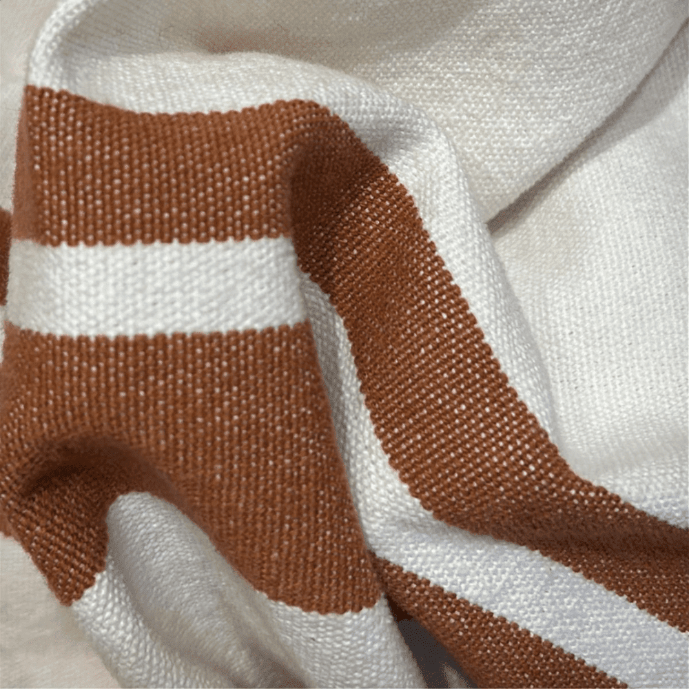 Tecido Lona Lista Rusty