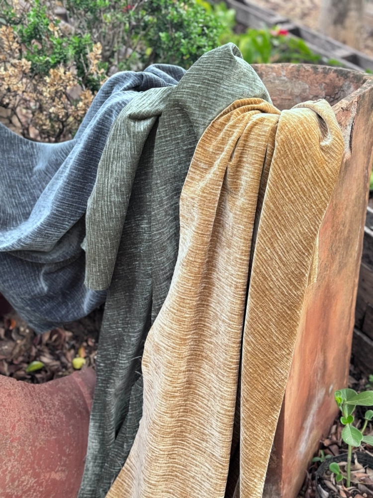 Tecido Veludo Devorê Camel