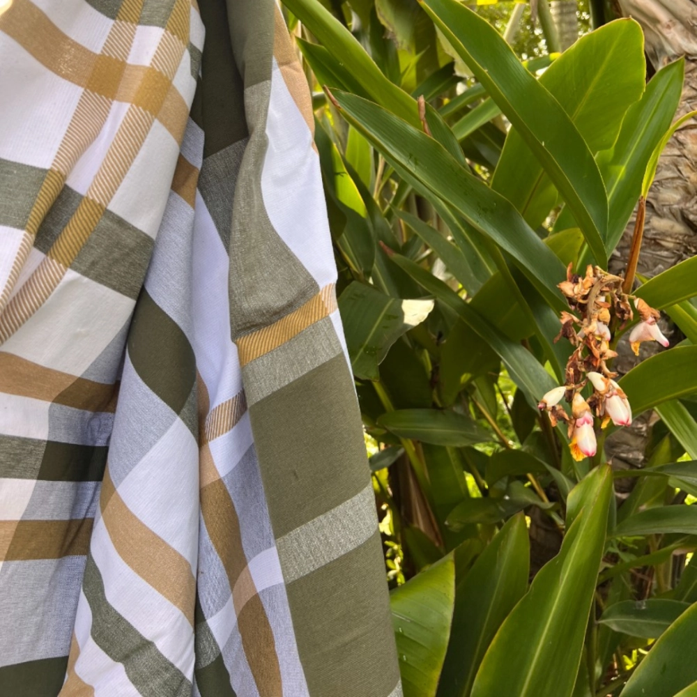 Tecido Xadrez Cedro com Camel Tecido Xadrez Cedro com Camel