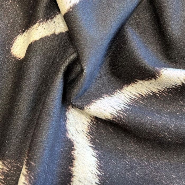 Tecido Zebra Veludo Bone