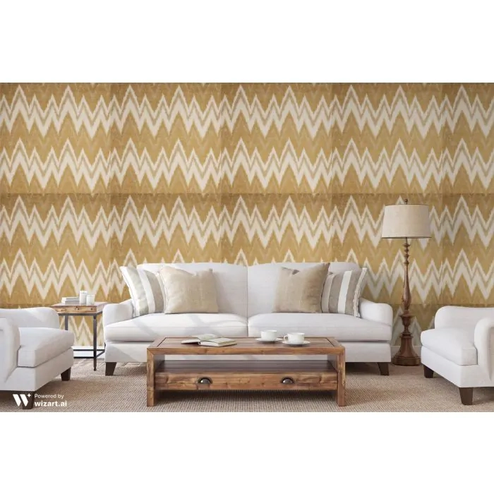 Tecido Zig Zag Camel