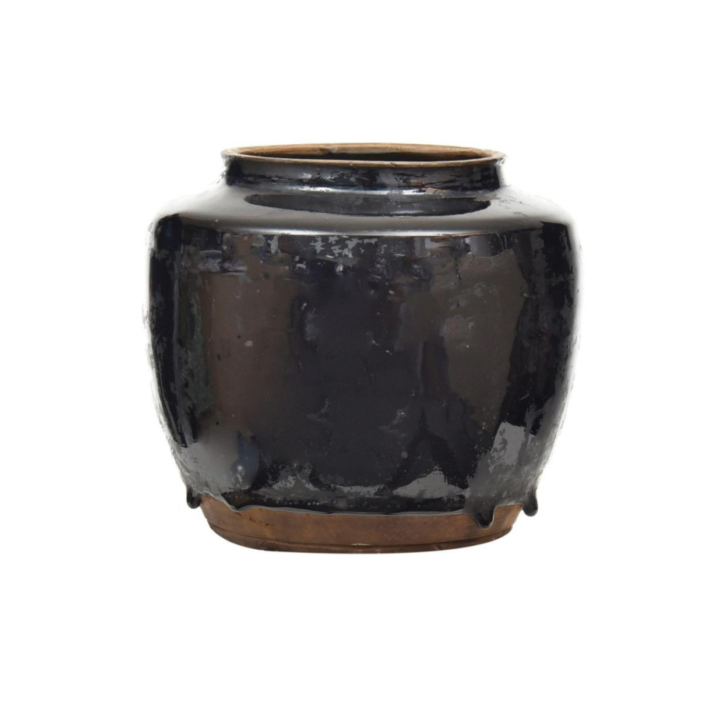 Vaso Cerâmica Preto M