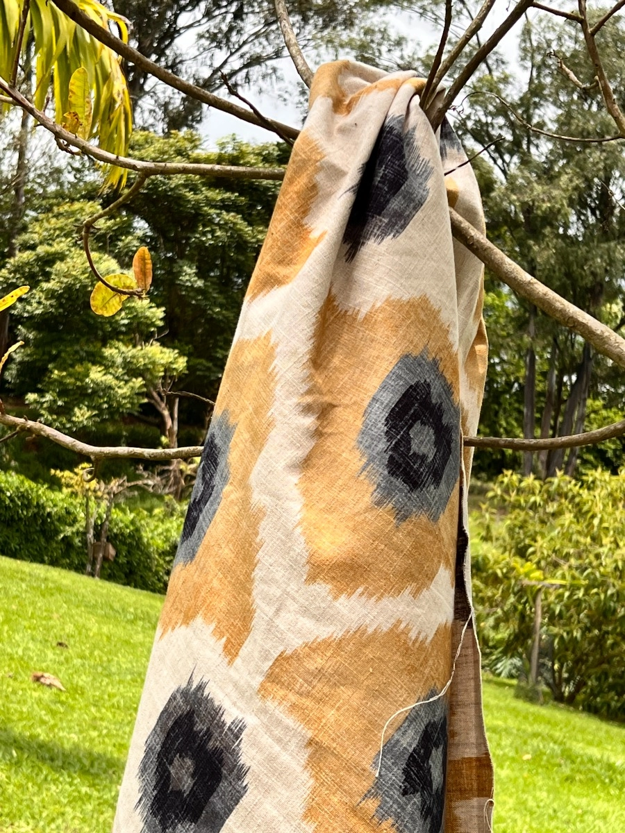 Tecido Ikat Denim 