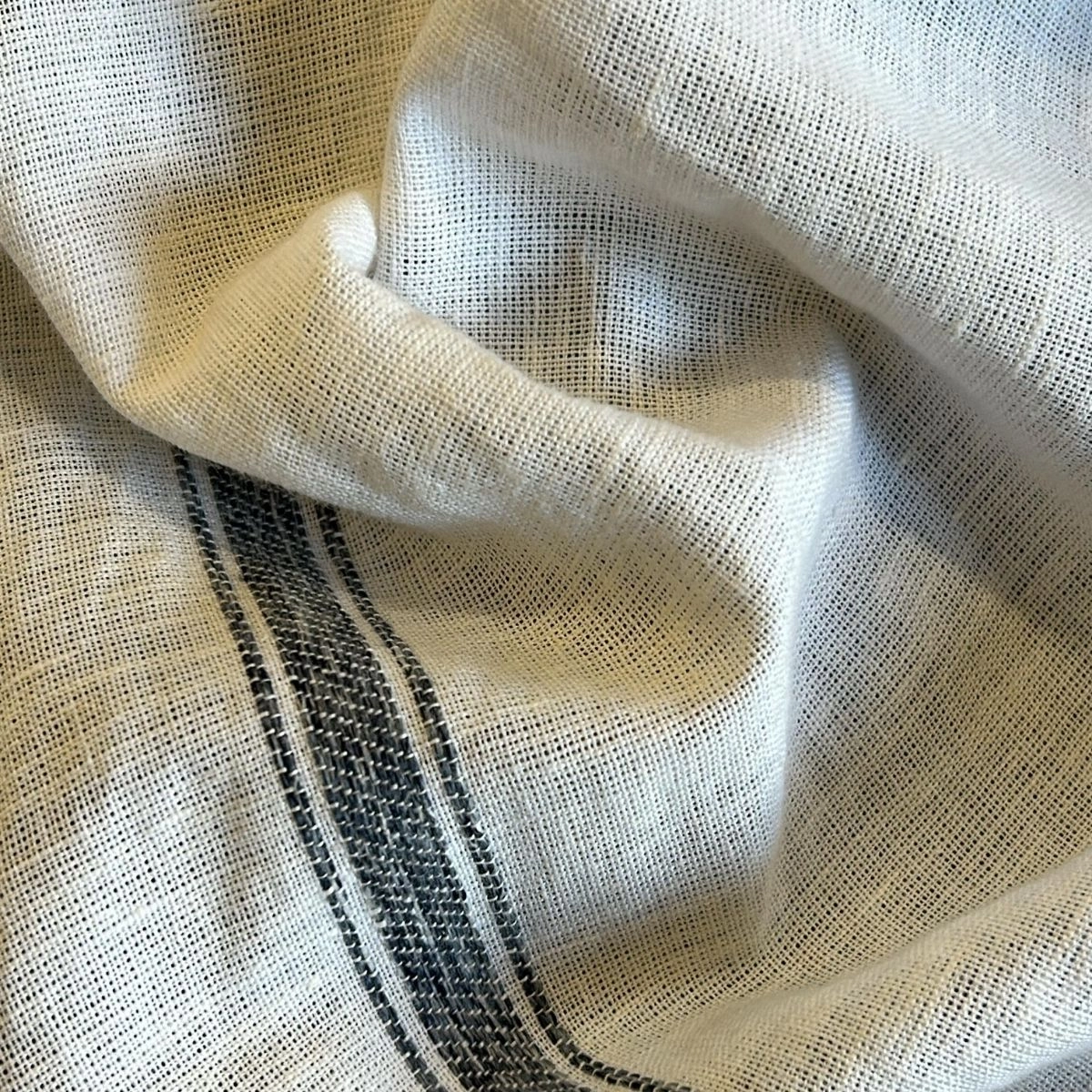 Tecido Cambraia Lista Denim 